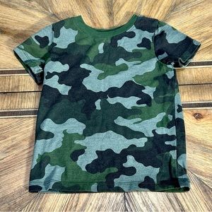 Cat & Jack Green Camouflage Short Sleeve Tee